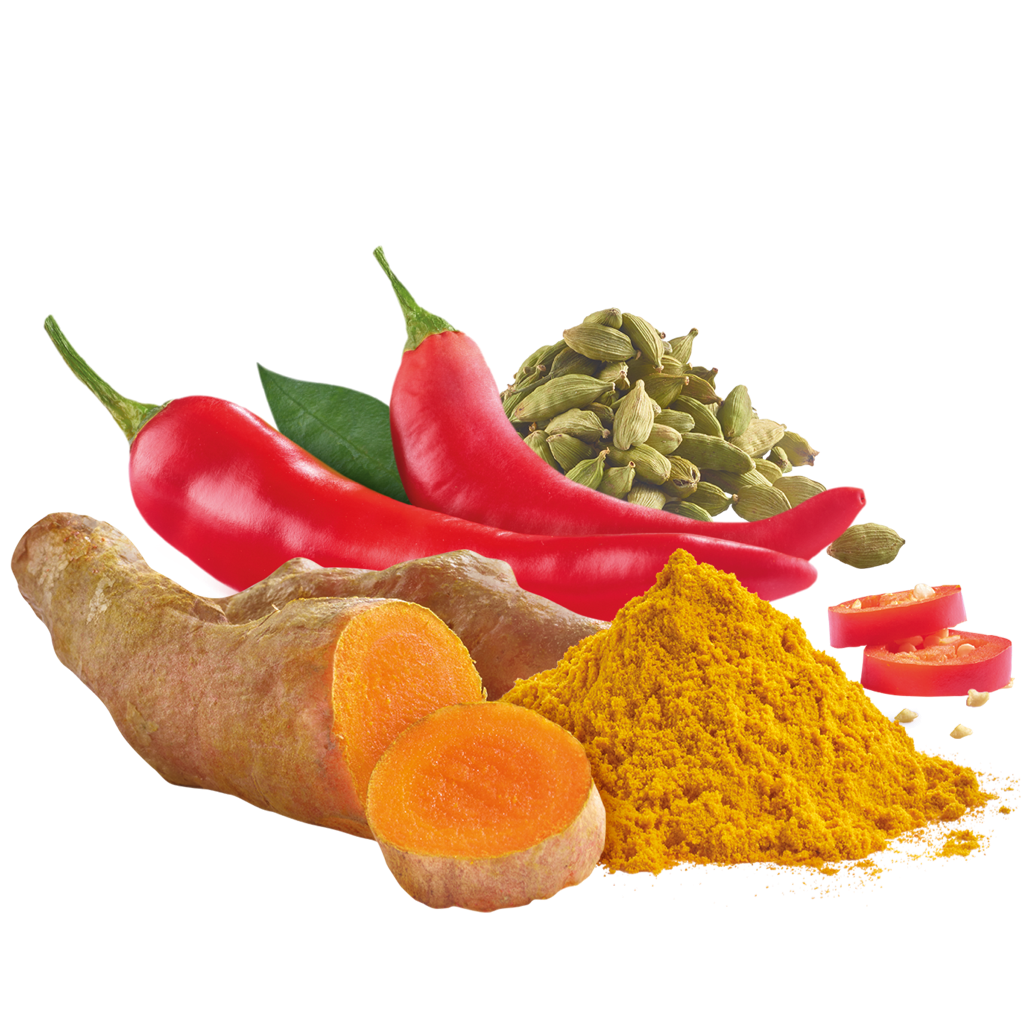 Curcuma mit Chili, Kardamom und Paprika